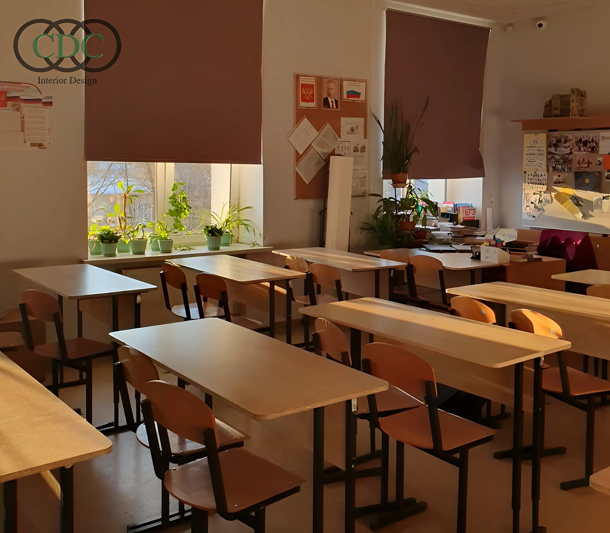 quy trình thiết kế & thi công nội thất trường học