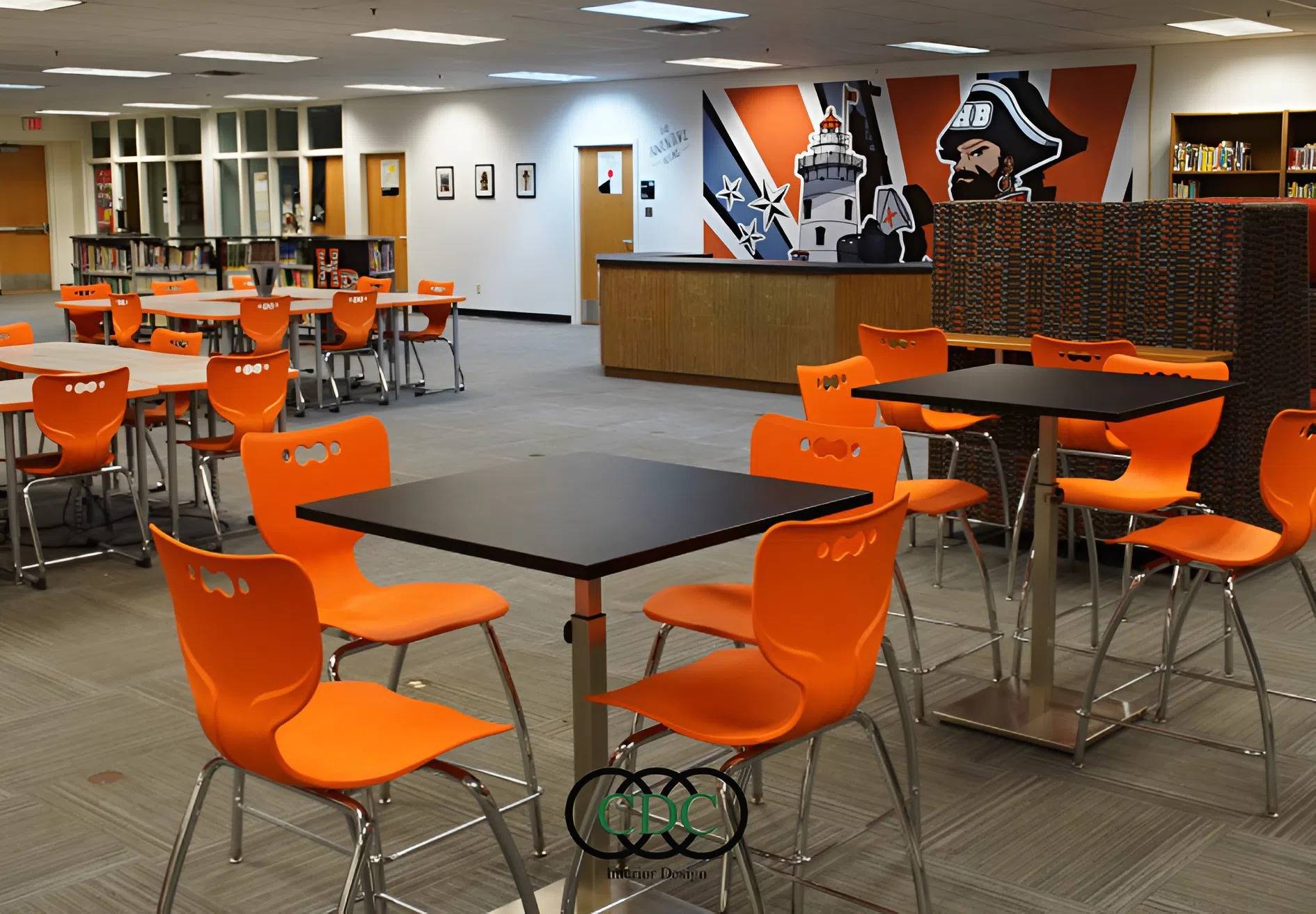 màu sắc nội thất trường học 