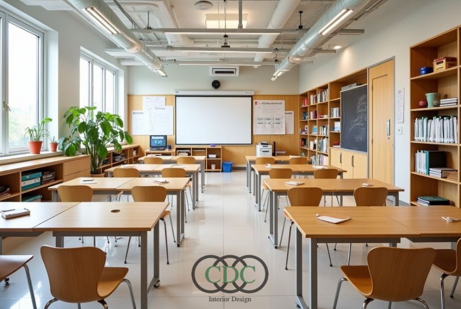 Thiết kế nội thất phòng học tại trung tâm tiếng Anh