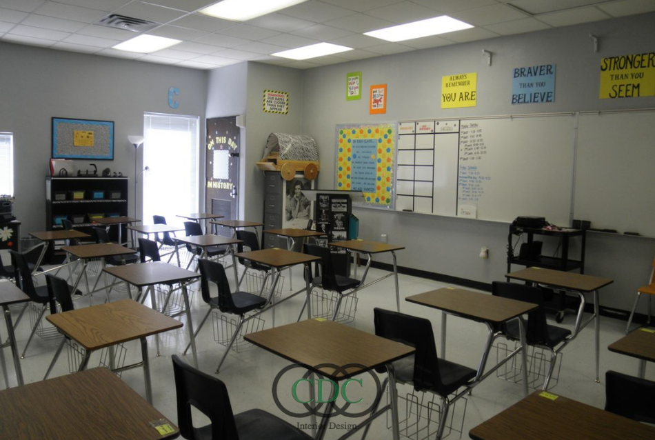 Thiết kế nội thất phòng học tại trung tâm tiếng Anh
