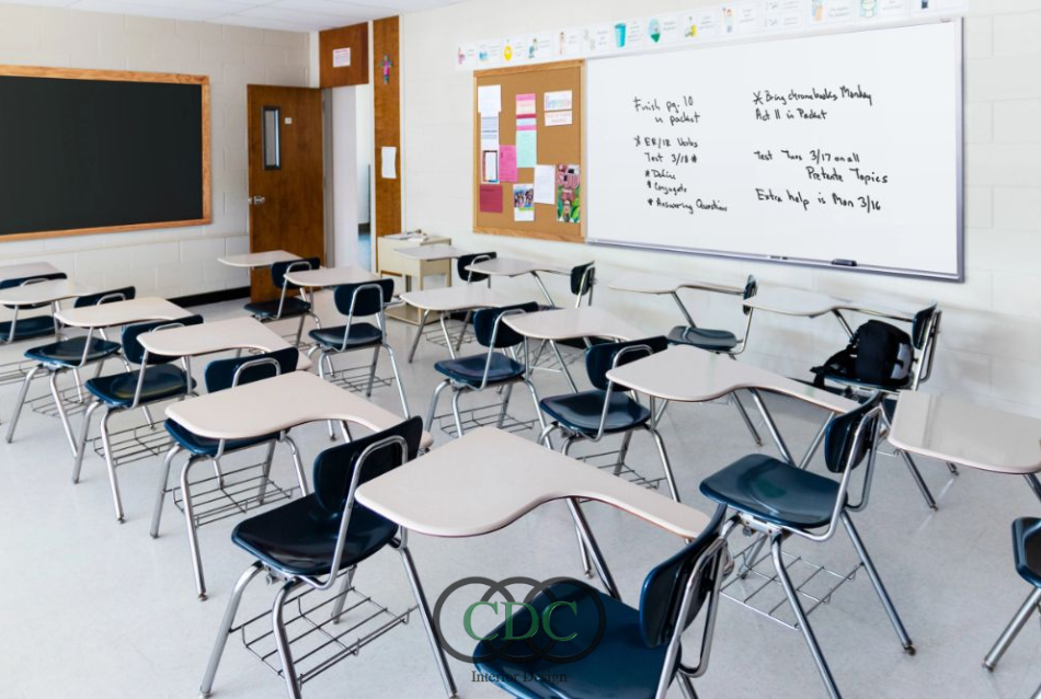 Thiết kế nội thất phòng học tại trung tâm tiếng Anh