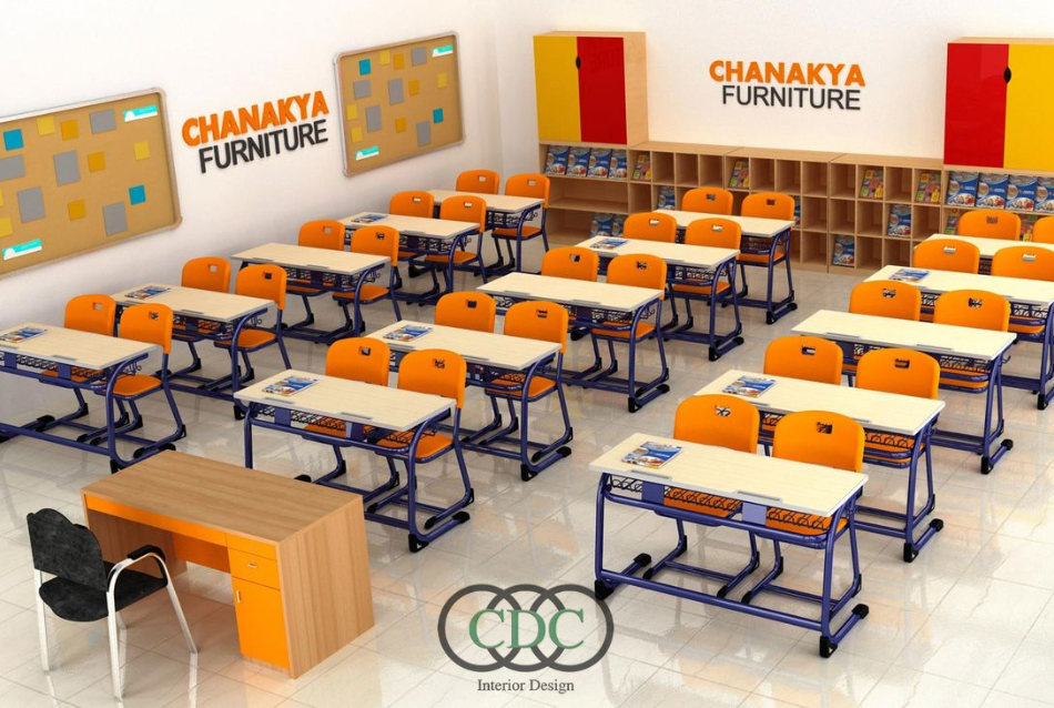 Thiết kế nội thất phòng học tại trung tâm tiếng Anh