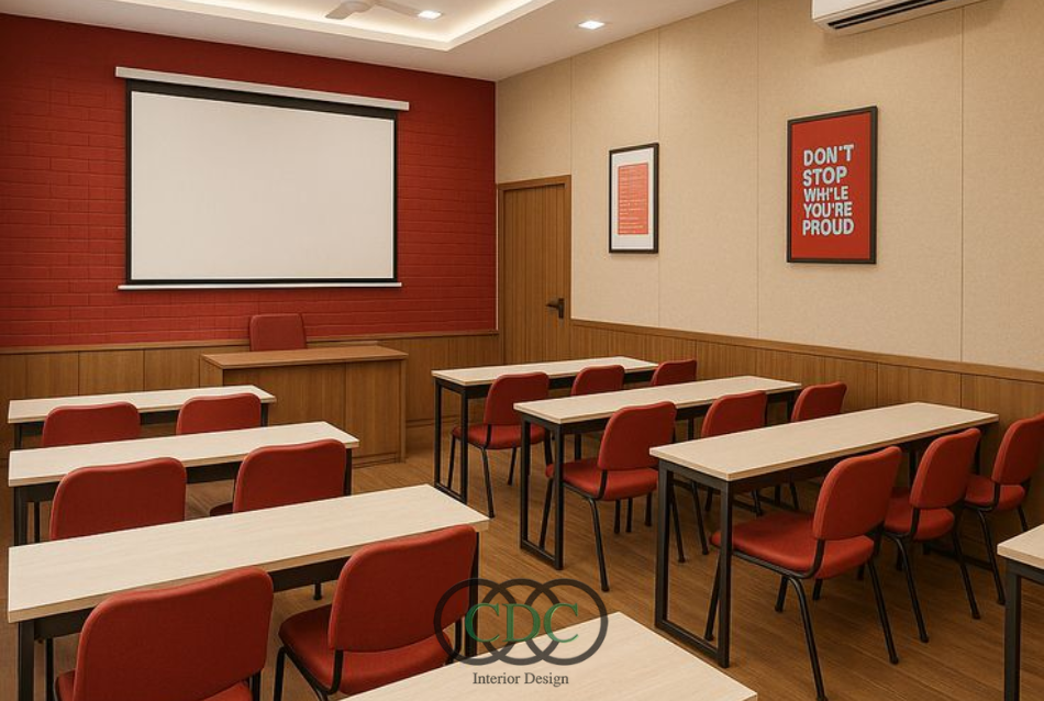 Thiết kế nội thất phòng học tại trung tâm tiếng Anh