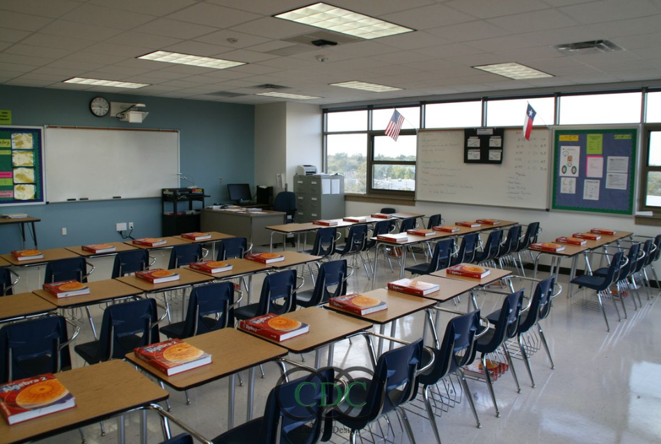 Thiết kế nội thất phòng học tại trung tâm tiếng Anh