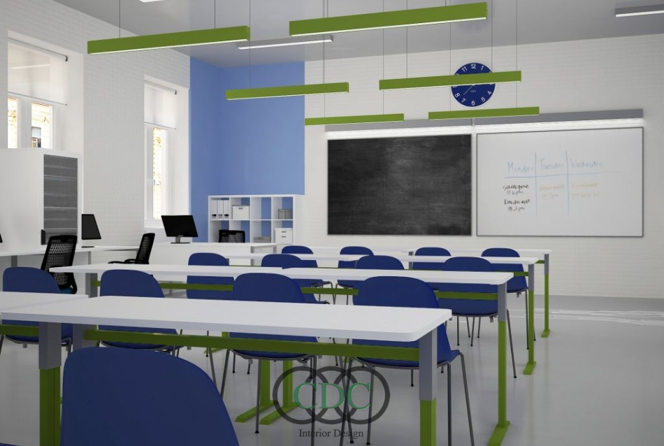 Thiết kế nội thất trung tâm đào tạo trong shophouse