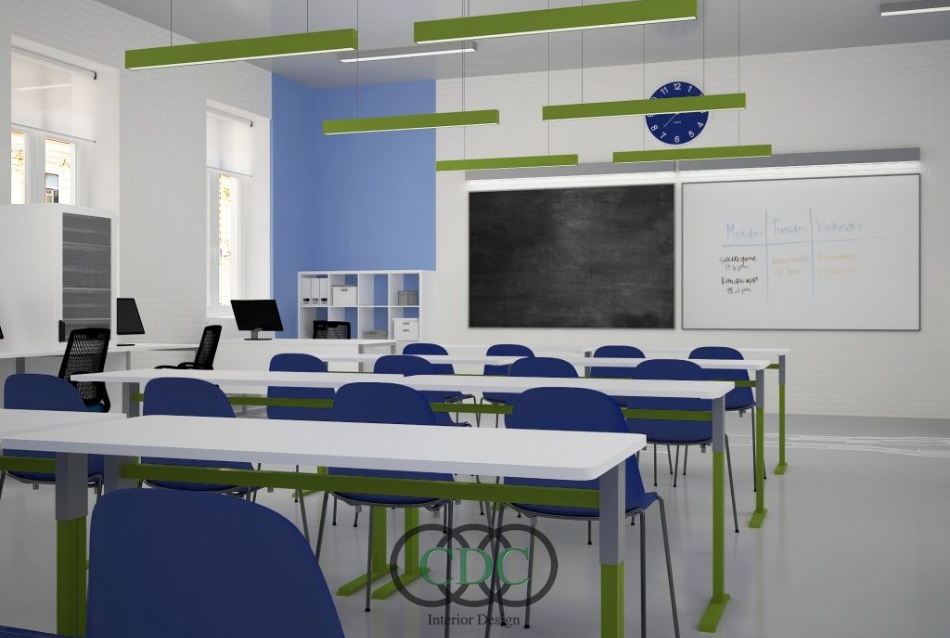 Thiết kế nội thất trường THCS bán trú