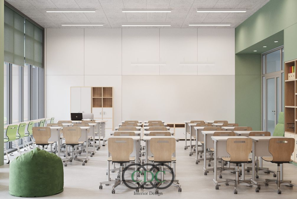 Thiết kế nội thất trường THCS bán trú
