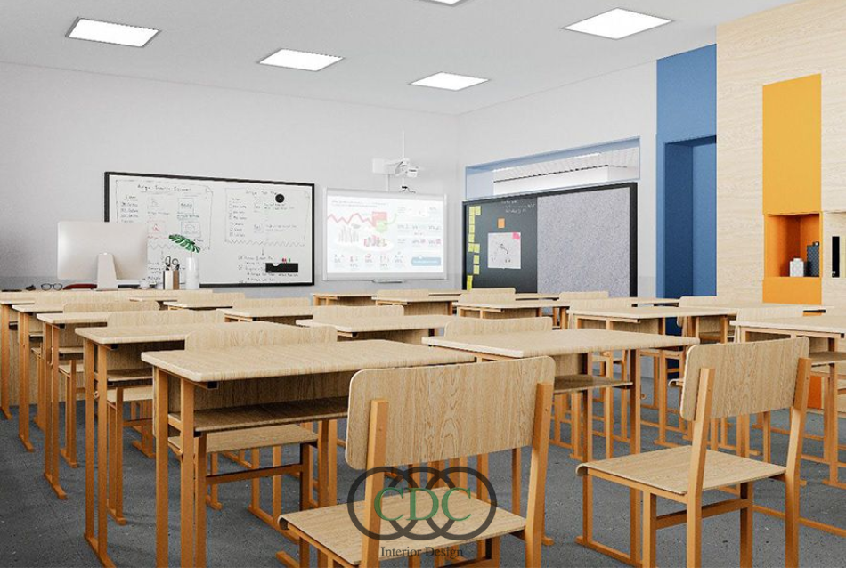 Thiết kế nội thất trường THCS trong khu đô thị