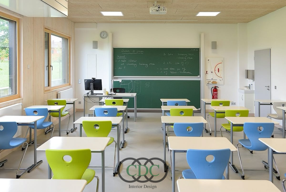 Thiết kế nội thất trường THCS trong khu đô thị