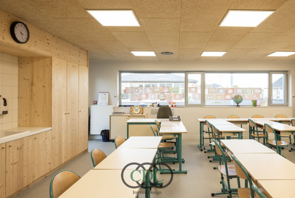 Thiết kế nội thất trường THCS trong tòa nhà