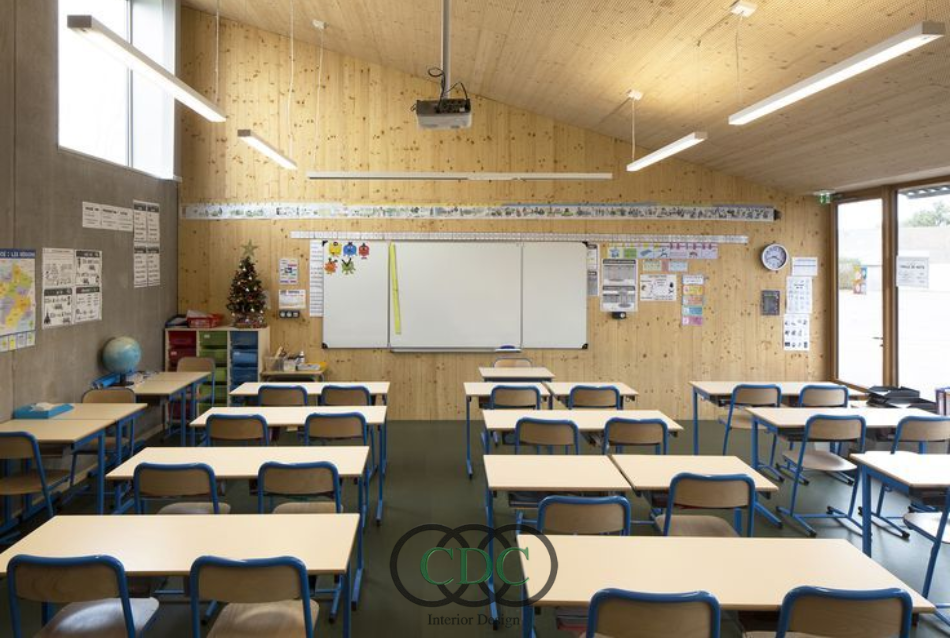 Thiết kế nội thất trường THCS trong tòa nhà
