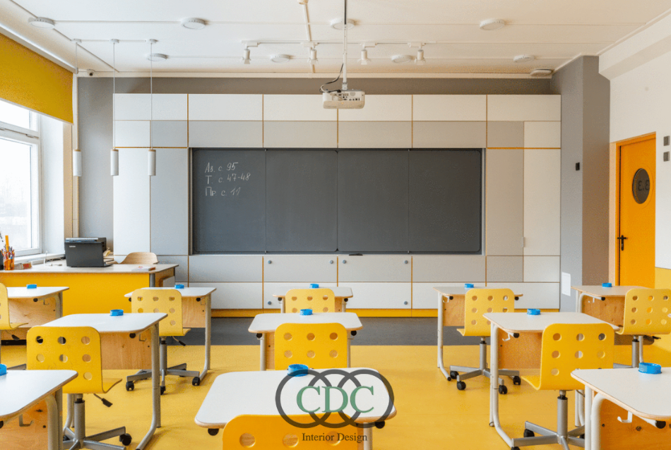Thiết kế nội thất trường THCS trong tòa nhà