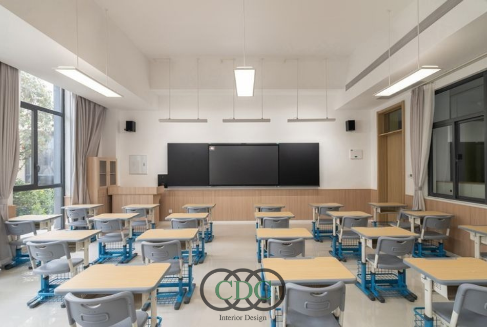 Thiết kế nội thất trường THPT trong khu đô thị
