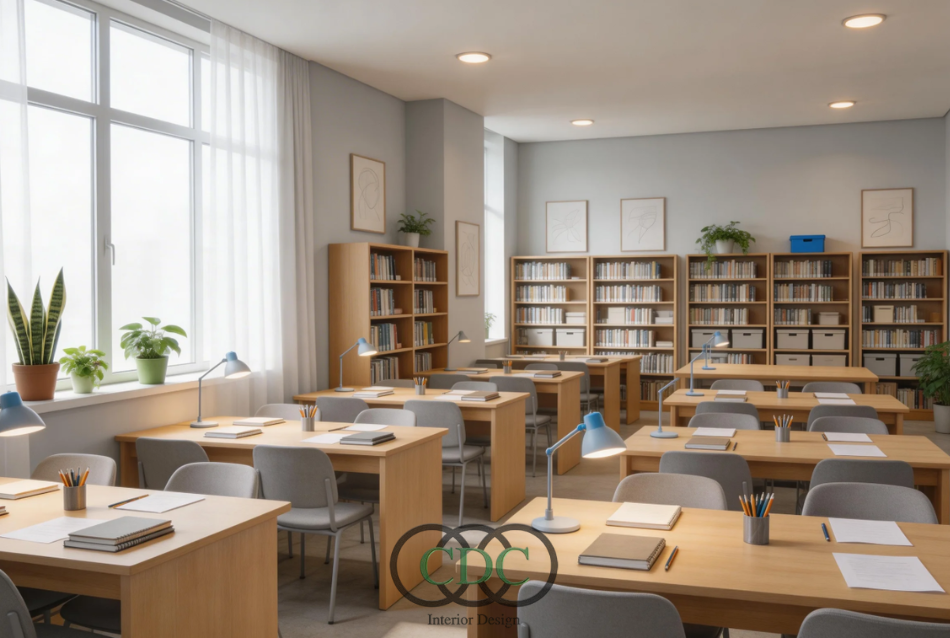 Thiết kế nội thất trường THPT trong tòa nhà