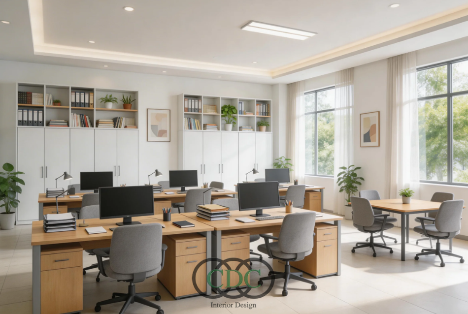 Thiết kế nội thất trường THPT trong tòa nhà