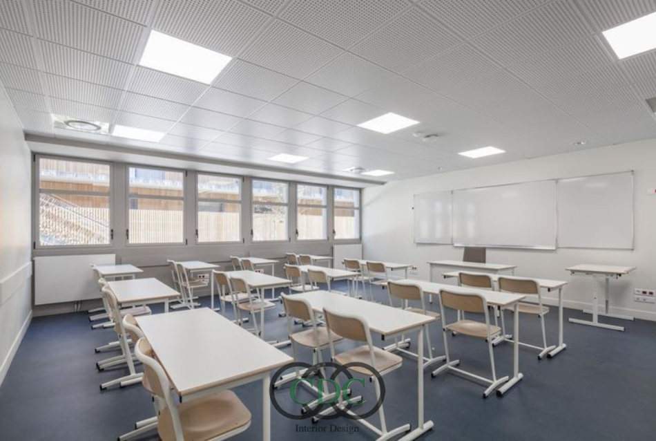 Thiết kế nội thất trường THPT trong tòa nhà