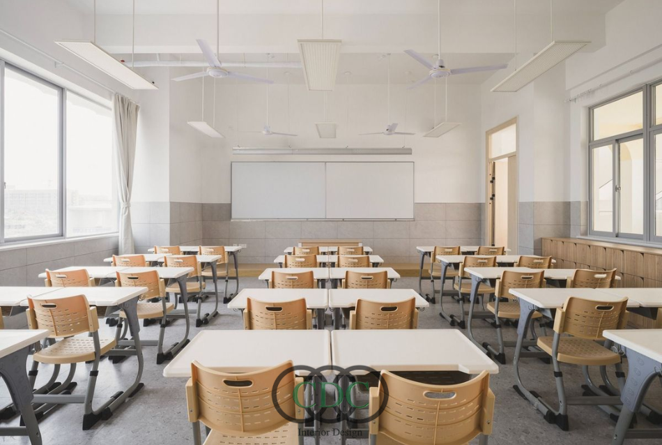 Thiết kế nội thất trường THPT trong tòa nhà