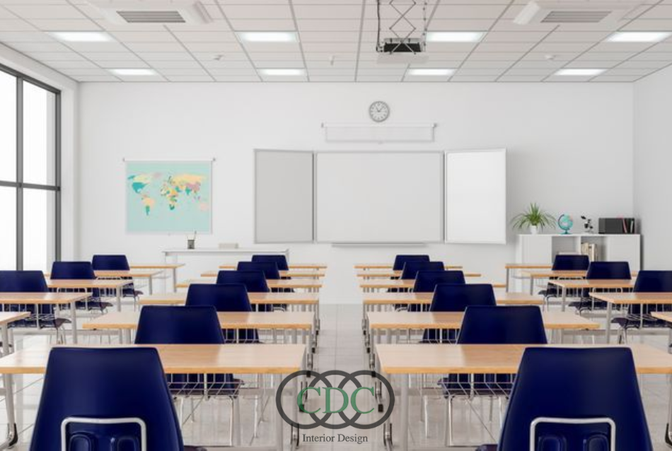 Thiết kế nội thất trường THPT trong tòa nhà