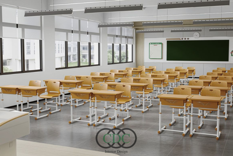Thiết kế nội thất trường THPT trong tòa nhà