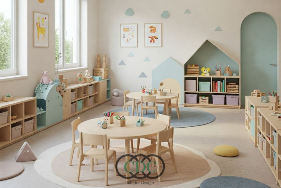 Thiết kế nội thất trường mầm non biệt thự