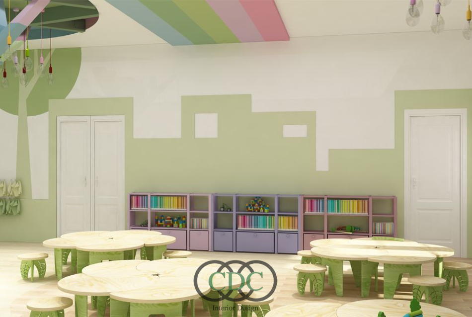 Thiết kế nội thất trường mầm non nhà phố