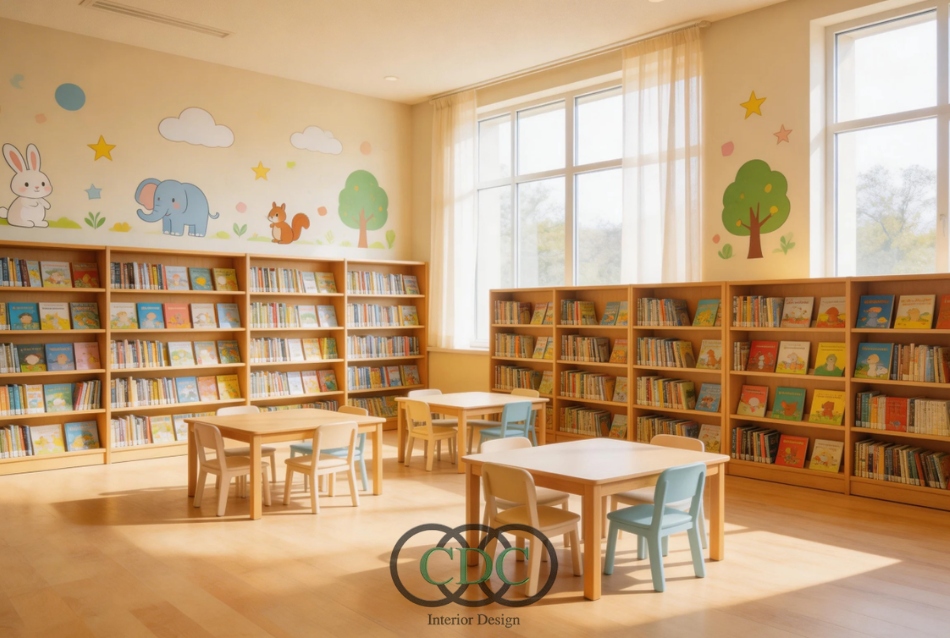 Thiết kế nội thất trường tiểu học trong khu đô thị