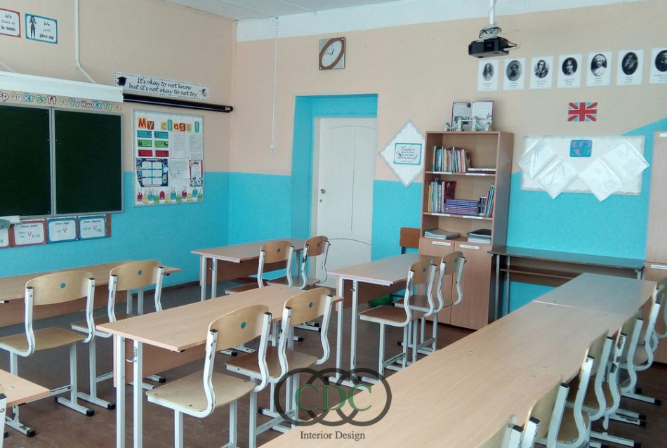 Thiết kế nội thất trường tiểu học trong tòa nhà