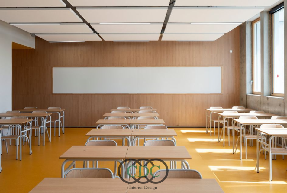 Thiết kế nội thất trường tiểu học trong tòa nhà