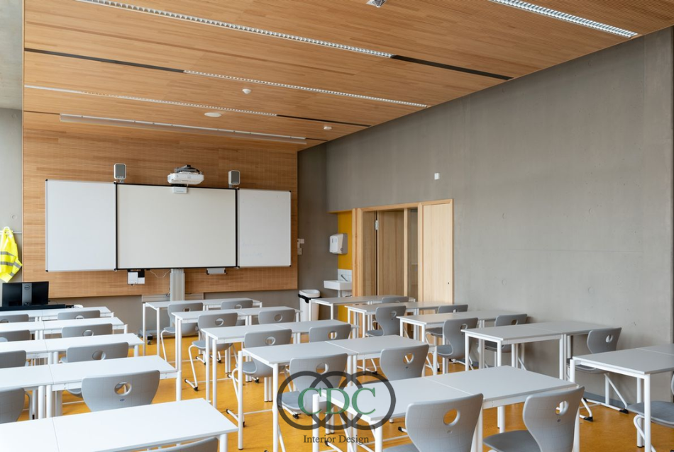 Thiết kế nội thất trường tiểu học trong tòa nhà