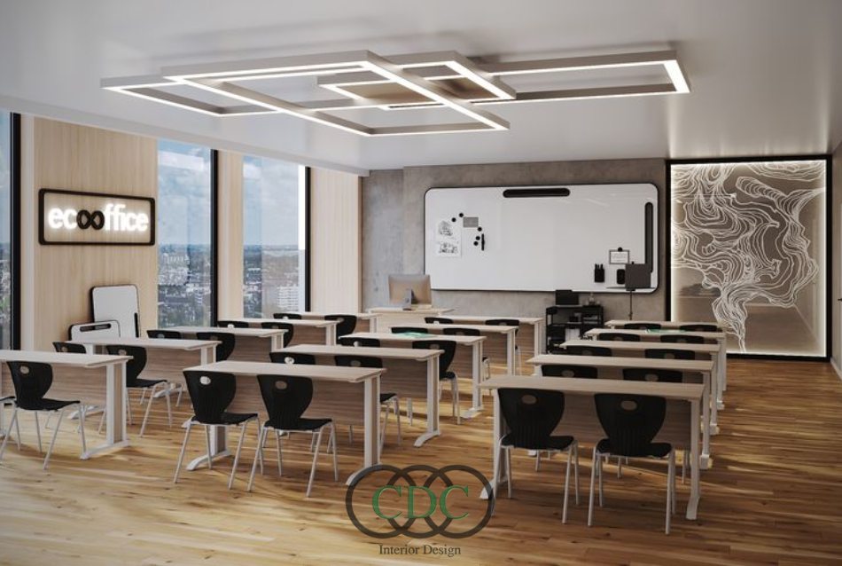 Thiết kế nội thất trường tiểu học trong tòa nhà