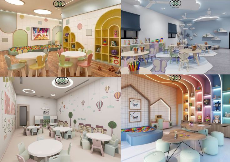 Các mẫu thiết kế nội thất phòng học cho trường mẫu giáo