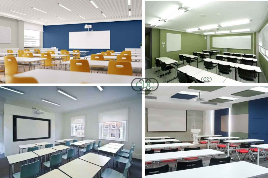 thi công hệ thống hoa ngữ cho các phòng học