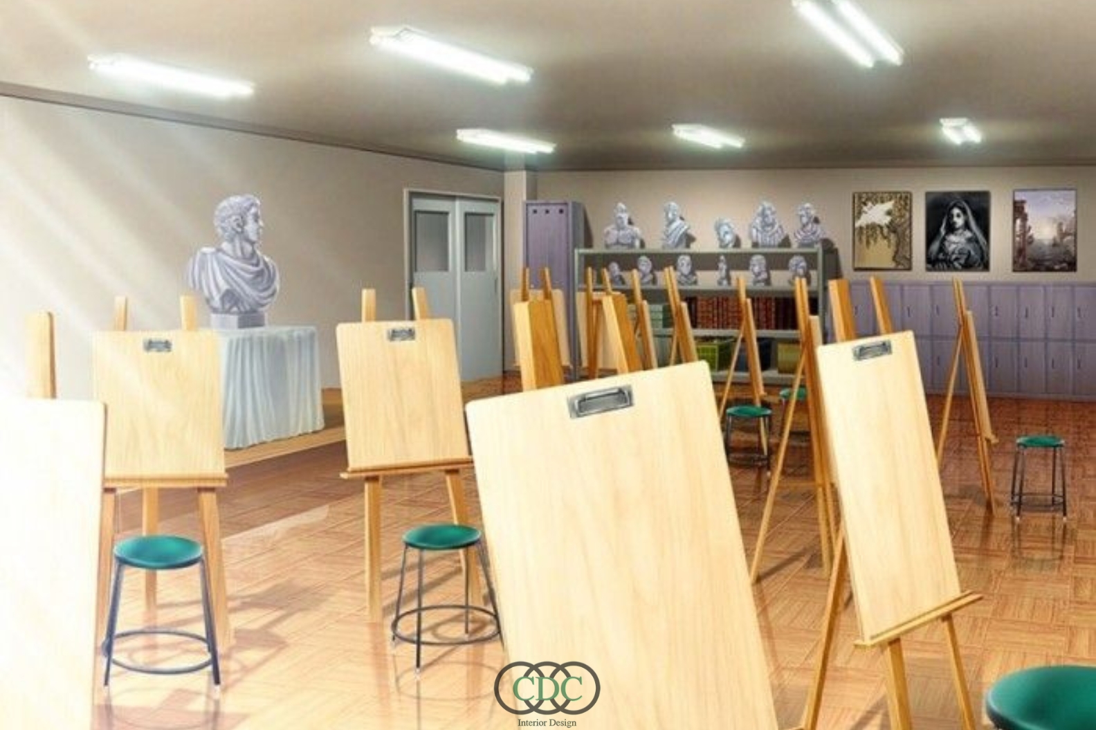 hình ảnh thi cộng nội thất câu lạc bộ mĩ thuật