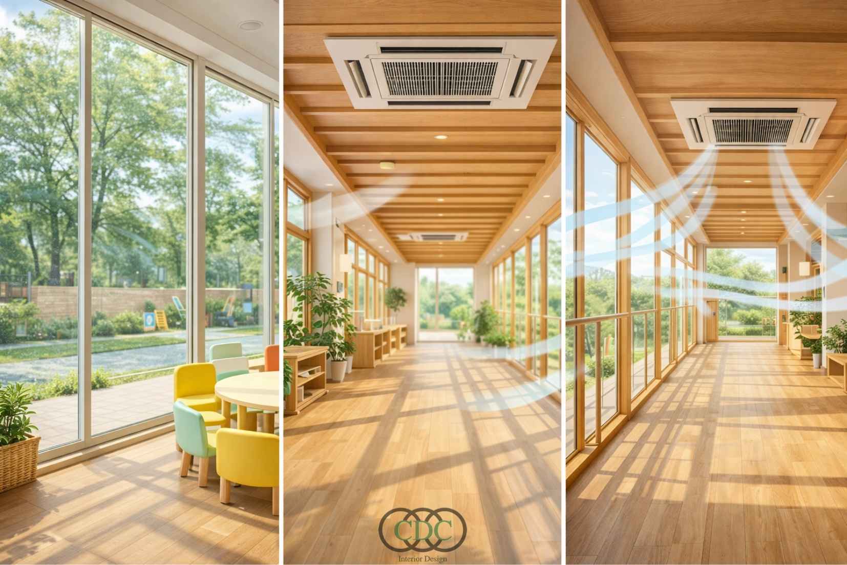 Thiết kế trường mầm non trong khu đô thị 2026 4 mẫu thiết kế cửa sổ hành lang phòng học