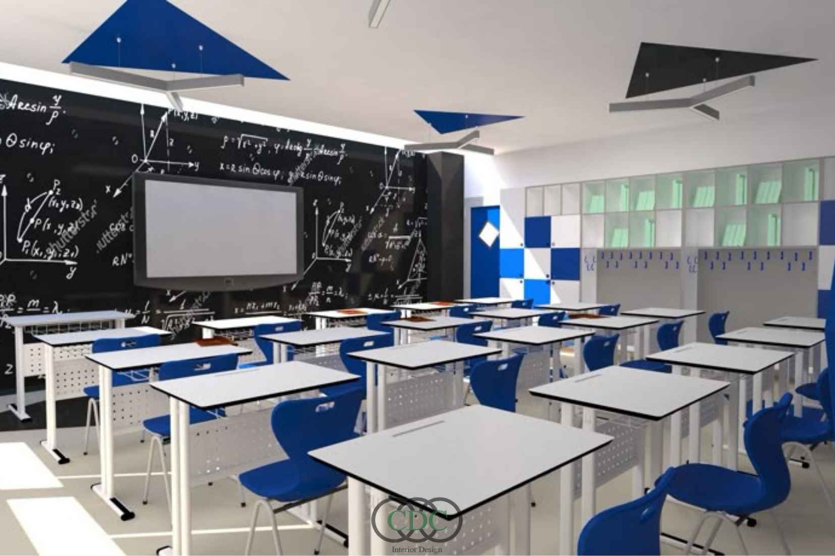 Thiết kế nội thất trung tâm anh ngữ cho các khu vực lân cận phường Thanh Xuân 8 mẫu thiết kế phòng học 3