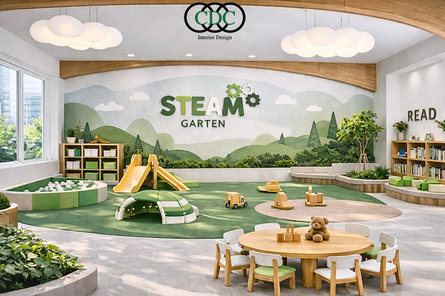 nội thất trường mầm non trong khu đô thị