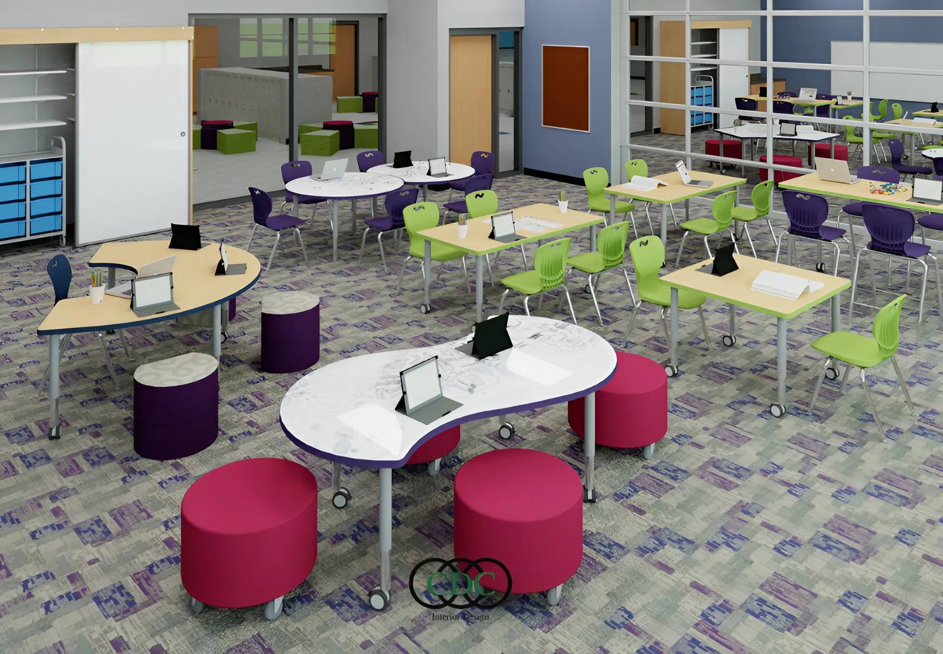 thiết kế trường học tương tác